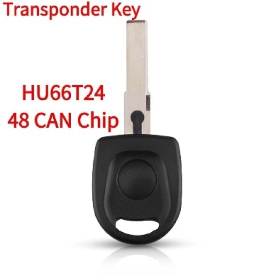 2006-2013 Volkswagen - HU66T24 Transponder Key (48 CAN Chip)(OEM chip )(No logo)
